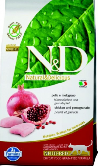 N&D Cat Chicken & Pomegranate кастрированные/ стерилизованные