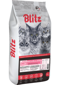 Blitz Sensitive сухой корм для взрослых кошек «Ягнёнок»