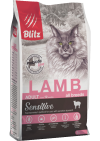 Blitz Sensitive сухой корм для взрослых кошек «Ягнёнок»